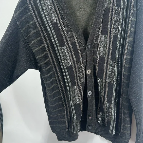 Vintage cardigan 3D knit sweater made in Italy sz Lg